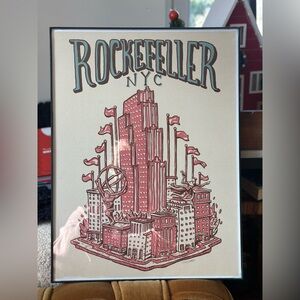 Rockefeller center NYC framed picture and signed 12x16